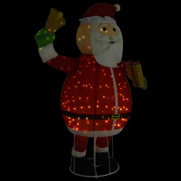 Figurină Moș Crăciun decorativă cu LED, 180 cm, țesătură de lux - Img 2