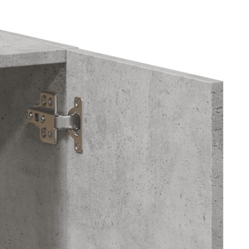 Fișet, gri beton, 60x32x77,5 cm, lemn prelucrat - Img 7