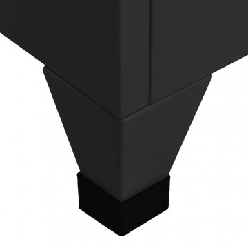 Fișet, negru, 38x45x180 cm, oțel - Img 4