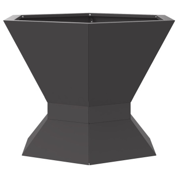 Focar Hexagonal Negru 50x50x40 cm Oțel - Img 4