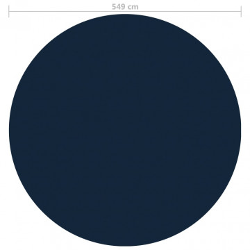 Folie solară plutitoare piscină, negru/albastru, 549 cm, PE - Img 5