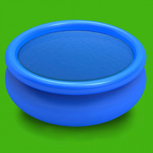 Folie solară rotundă din PE pentru piscină, 488 cm, albastru - Img 4