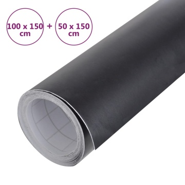 Folii auto, 2 buc., negru mat, 100x150 cm + 50x150 cm - Img 6