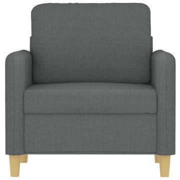 Fotoliu canapea, gri închis, 60 cm, material textil - Img 3