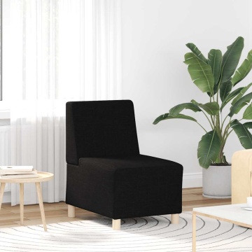 Fotoliu canapea, negru, 55 cm, material textil - Img 1