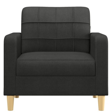 Fotoliu canapea, negru, 60 cm, material textil - Img 3