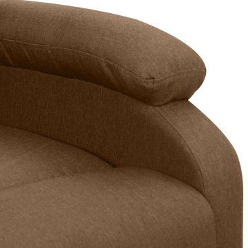 Fotoliu de masaj cu ridicare, maro, material textil - Img 5