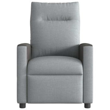Fotoliu de masaj rabatabil, gri deschis, textil - Img 3