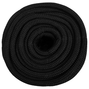 Frânghie de barcă, negru complet, 16 mm, 100 m, polipropilenă - Img 3