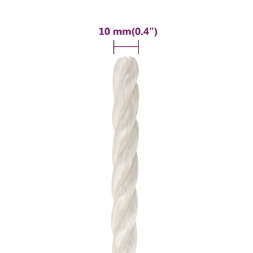 Frânghie de lucru, Alb, 10 mm, 500 m, polipropilenă - Img 5