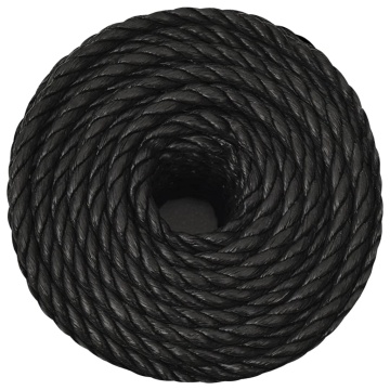 Frânghie de lucru, negru, 14 mm, 25 m, polipropilenă - Img 3