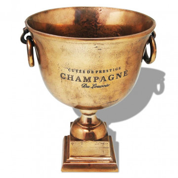 Frapieră pentru șampanie, model cupă trofeu, maro - Img 1