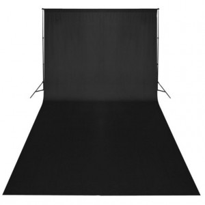 Fundal foto, bumbac, negru, 600 x 300 cm - Img 3