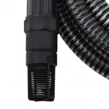 Furtun de aspirare cu racorduri din PVC, negru, 4 m, 22 mm - Img 5