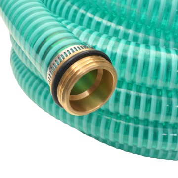 Furtun de aspirație, conectori de alamă, 15 m, 25 mm, verde - Img 3