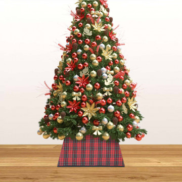 Fustă brad de Crăciun, roșu și negru, 48x48x25 cm - Img 3