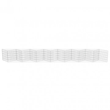 Gabion perete, oțel galvanizat, 450 x 30 x 50 cm - Img 7