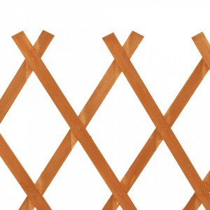 Gard cu zăbrele de grădină, portocaliu, 120x90 cm, lemn de brad - Img 5