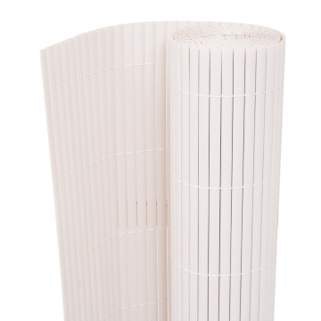 Gard de grădină pe două fețe PVC 150x300 cm Alb - Img 2