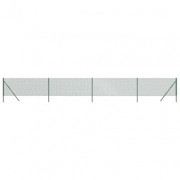 Gard de plasă de sârmă, verde, 0,8x10 m - Img 2