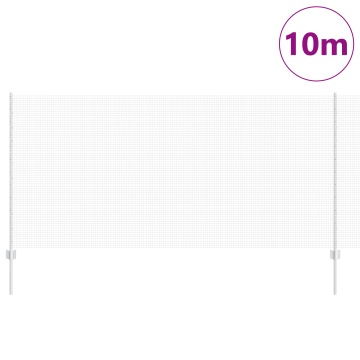 Gard din plasă sudată cu 10 U Stâlpi Argintii 1.2x10 m Oțel - Img 3