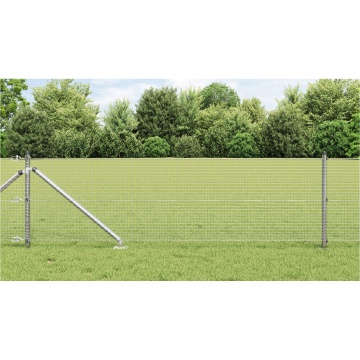 Gard din Sârmă Sudată cu 13 Stâlpi în Formă de Vârf 0.8x50 m Oțel Galvanizat - Img 1