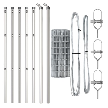 Gard Euro cu 13 stâlpi 0.8x25 m Oțel galvanizat - Img 2