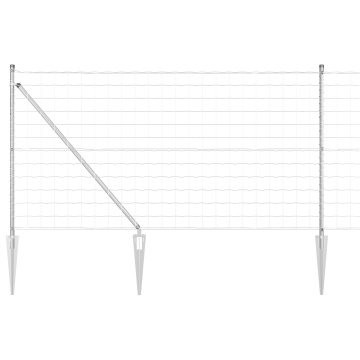 Gard Euro cu 7 Posturi în Vârf 0.8x10 m Oțel Galvanizat - Img 2