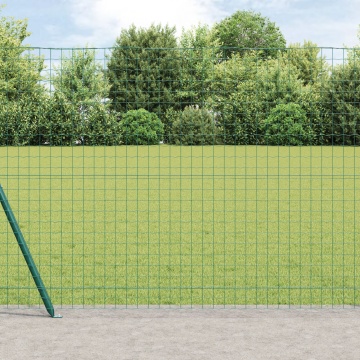 Gard Euro cu 7 Stâlpi Flanșați 1,2x10 m Oțel Galvanizat - Img 1