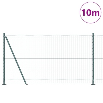 Gard Euro cu 7 Stâlpi Flanșați 1,2x10 m Oțel Galvanizat - Img 3