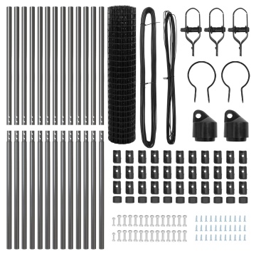 Gard Euro Set de 2 Gri Oțel 25 x 1 m Durabil Gard Euro - Img 4
