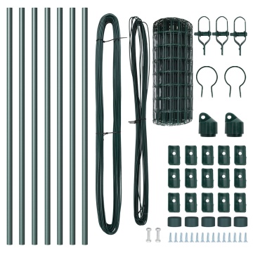 Gard Euro Set de 2 Verde Oțel Vopsit Electrostatic 10 x 0.8 m - Img 4
