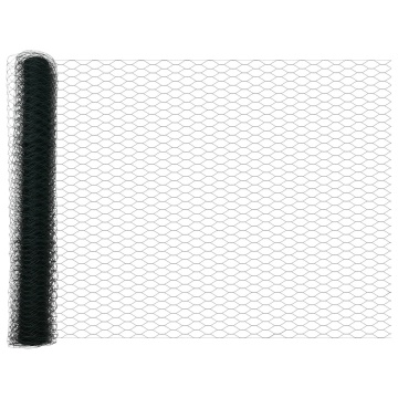 Gard Hexagonal Verde 1.4x25 m Oțel, Piloni pentru Gard cu Spike 13 buc Ø32 mm 160 cm Oțel Zincat - Img 4