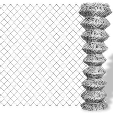 Gard legătură din plasă, argintiu, 25 x 1,25 m, oțel galvanizat - Img 1