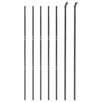 Gard plasă de sârmă, antracit, 1,4x10 m, oțel galvanizat - Img 3