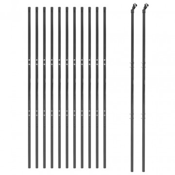 Gard plasă de sârmă, antracit, 1,8x25 m, oțel galvanizat - Img 3