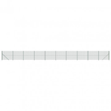 Gard plasă de sârmă cu bordură, verde, 1,8x25 m - Img 2