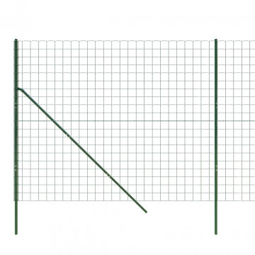 Gard plasă de sârmă, verde, 1,4x10 m, oțel galvanizat - Img 4