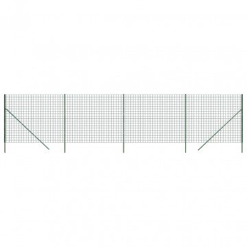 Gard plasă de sârmă, verde, 2,2x10 m, oțel galvanizat - Img 2