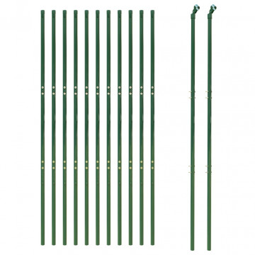 Gard plasă de sârmă, verde, 2,2x25 m, oțel galvanizat - Img 3