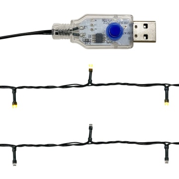 Ghirlandă de Crăciun cu lumini LED, negru, 20 m - Img 5