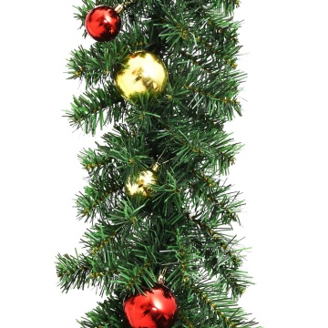 Ghirlandă de Crăciun decorată cu globuri și lumini LED, 5 m - Img 4