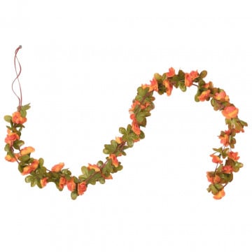 Ghirlande de flori artificiale, 6 buc., portocaliu, 250 cm - Img 3