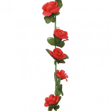 Ghirlande de flori artificiale, 6 buc., roșu, 240 cm - Img 4