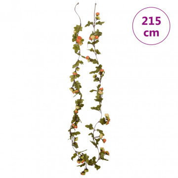 Ghirlande de flori artificiale 6 buc. roșu apus de soare 215 cm - Img 5