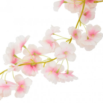 Ghirlande de flori artificiale, 6 buc., roz deschis, 180 cm - Img 6