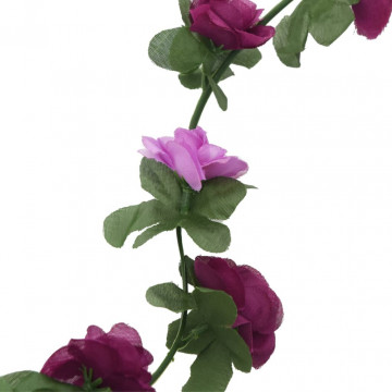 Ghirlande de flori artificiale, 6 buc., violet deschis, 250 cm - Img 6