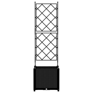 Ghiveci de grădină cu grătar negru 40x40x143 cm - Img 4