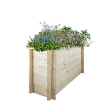 Ghiveci din lemn pentru flori – H57 x 38 x 118 cm – TIMBELA M614