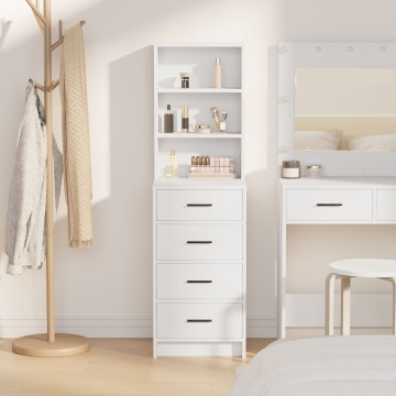 Highboard Alb 40x41x135 cm Lemn prelucrat - Img 4